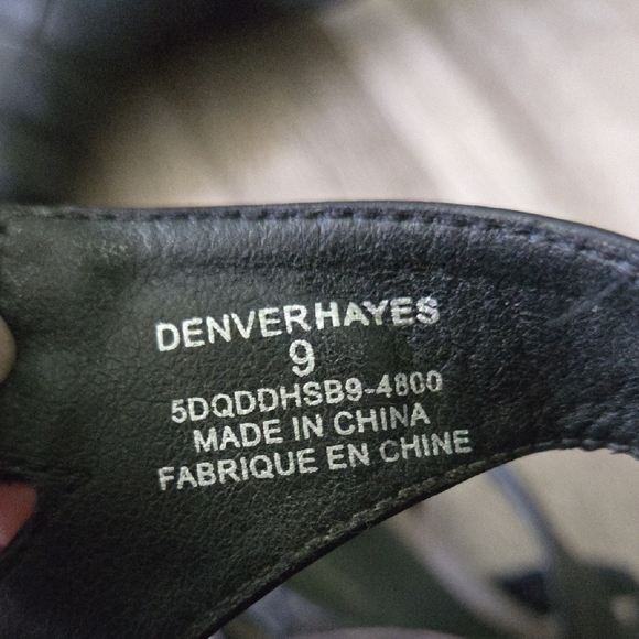 Denver Hayes Black Braided Sandals - Picture 2 of 4